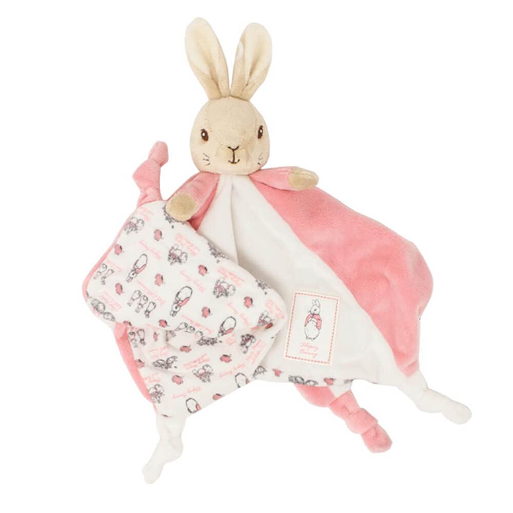 Rainbow Designs blankie cotton print underside adds gentle visual contrast for baby's curiosity.