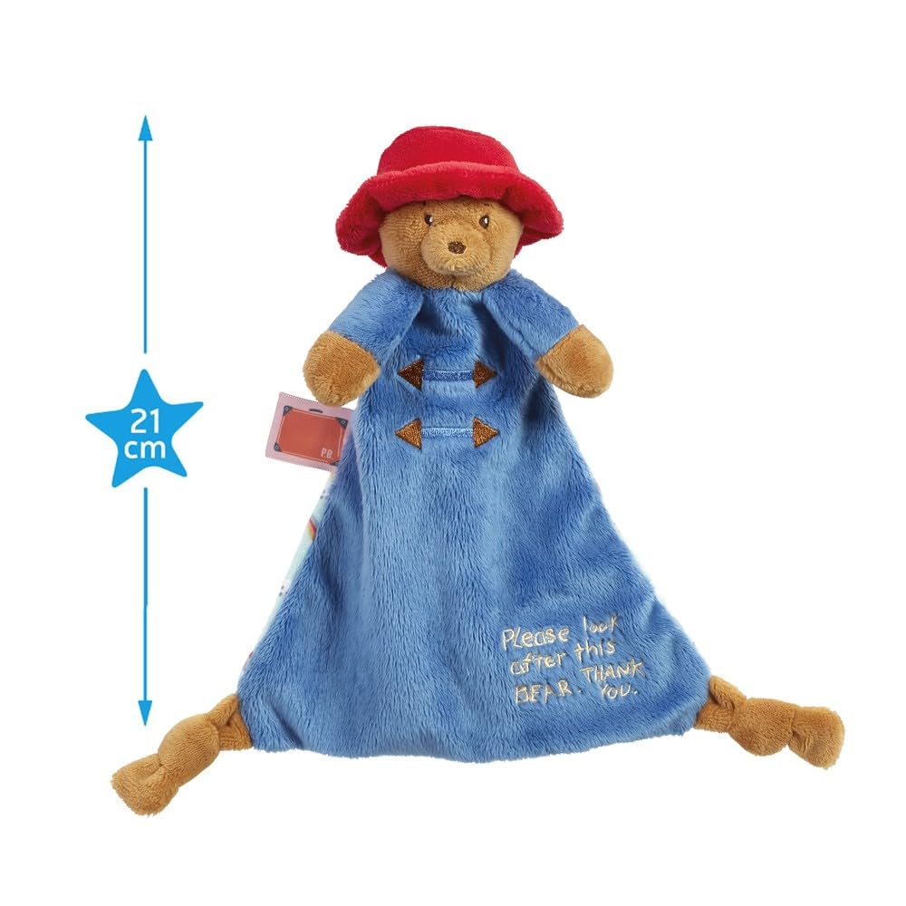Rainbow Designs Paddington Comfort Blanket showcases graspable parts to support tiny hand coordination