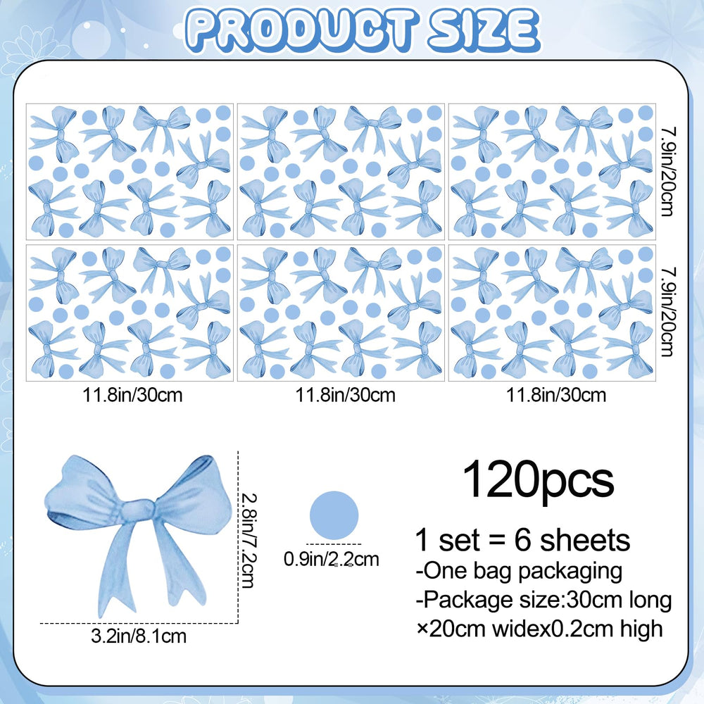 RAINBOW WSK blue bow polka dots background ideal for photo backdrops.