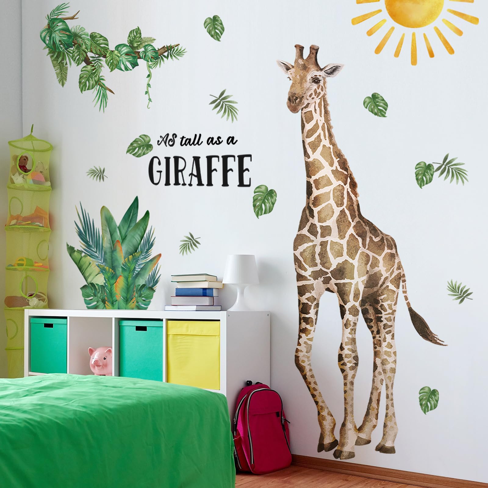 Rainbow WSK wall decals for kids rooms are waterproof and long-lasting.