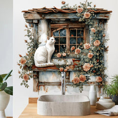 RAINBOW WSK peony flowers surround the window for a fresh spring vibe.