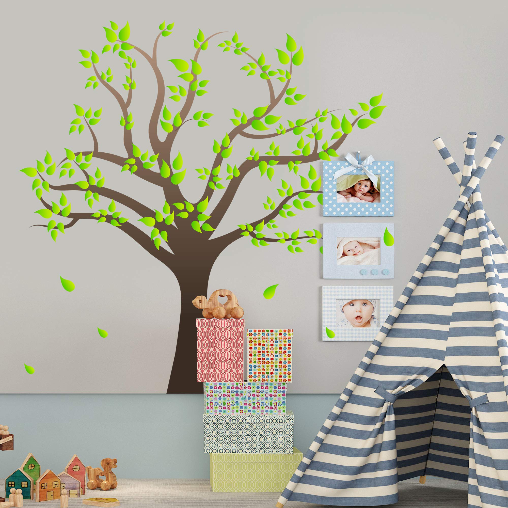 RAINBOW WSK RW-1080 3D green tree wall sticker for kids' bedroom