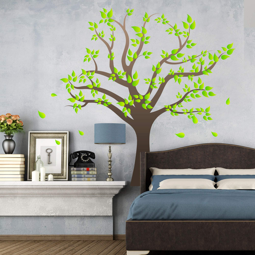 RAINBOW WSK RW-1080 3D green tree wall sticker in playroom setup