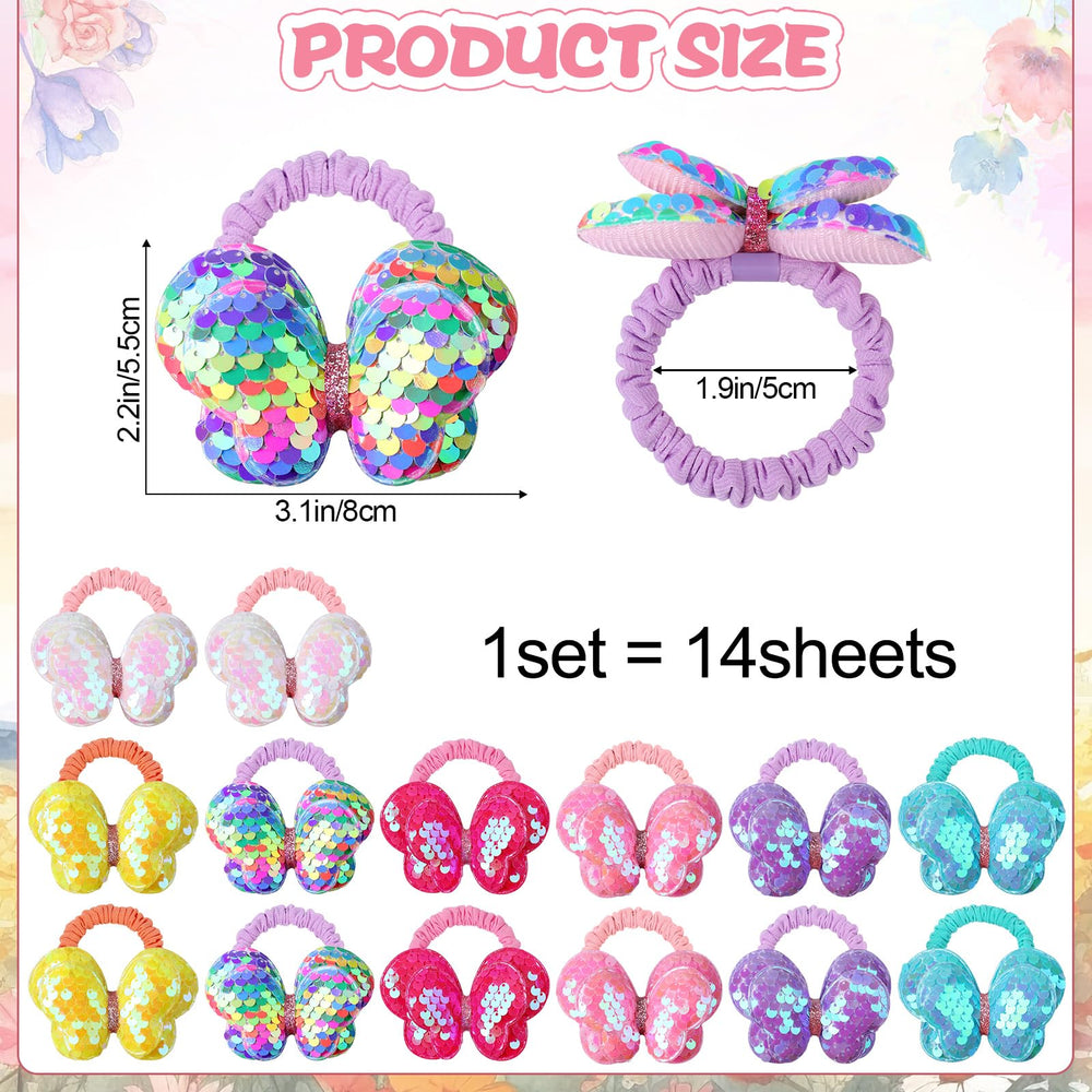 Rainbow WSK toddler hair ties multicolor, gentle on hair for young girls.