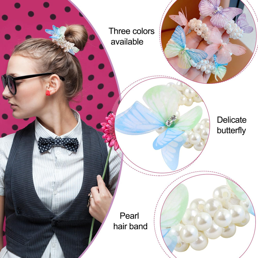 RAINBOW WSK pearl hair tie secures ponytails without pulling for kids and adults