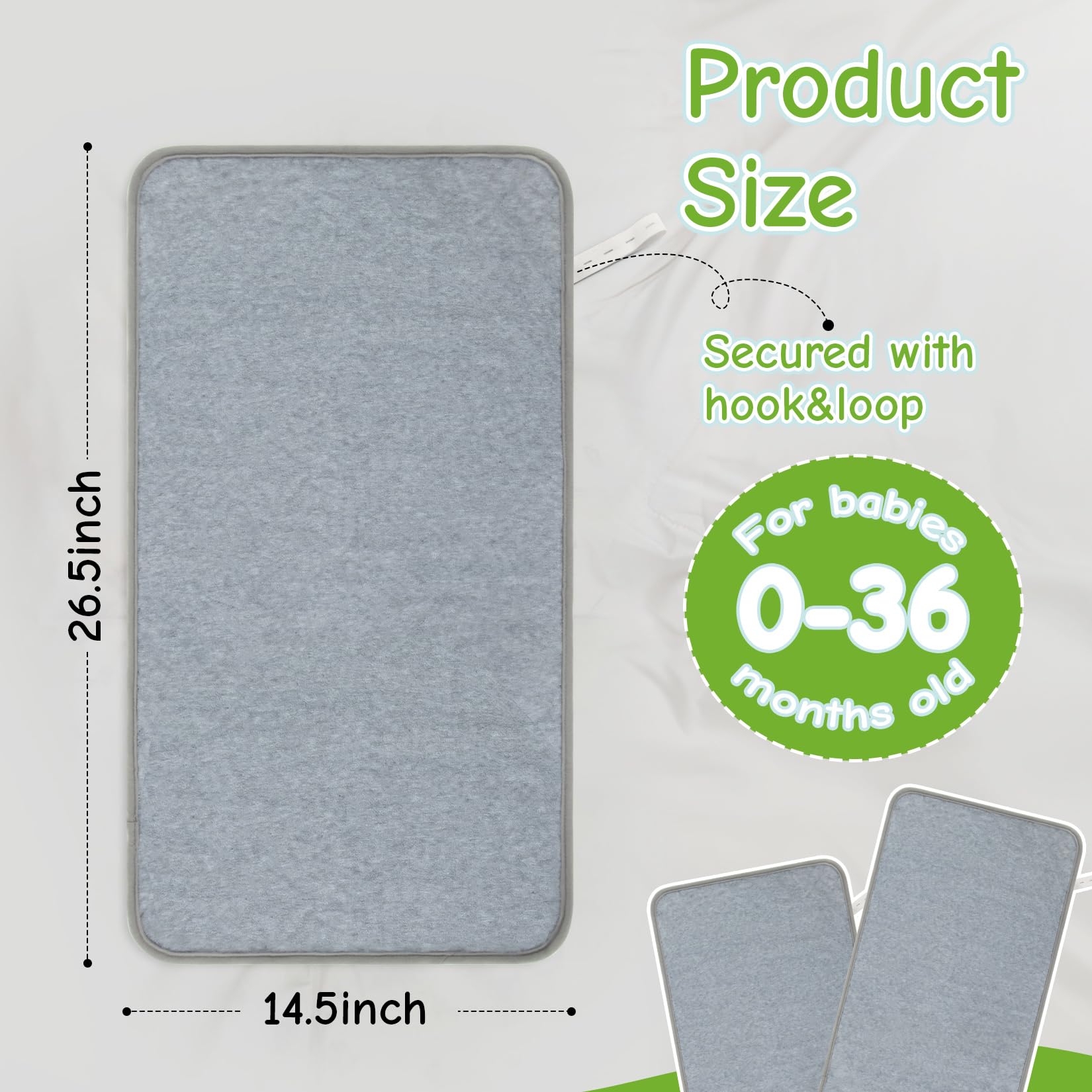 Rainflow 2-pack changing pad covers ideal for travel and home use