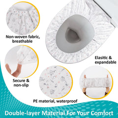 RAINFLOW disposable seat covers are individually wrapped for on-the-go hygiene.