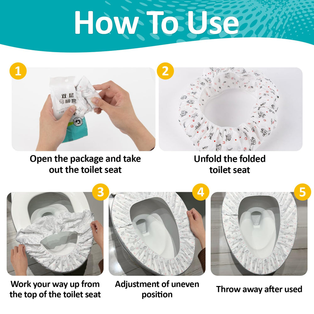 RAINFLOW portable mats fit various toilets for convenient hygiene anywhere.