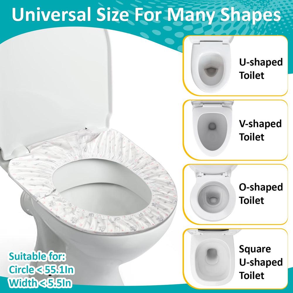 RAINFLOW toilet mat with printed designs adds color and warmth.