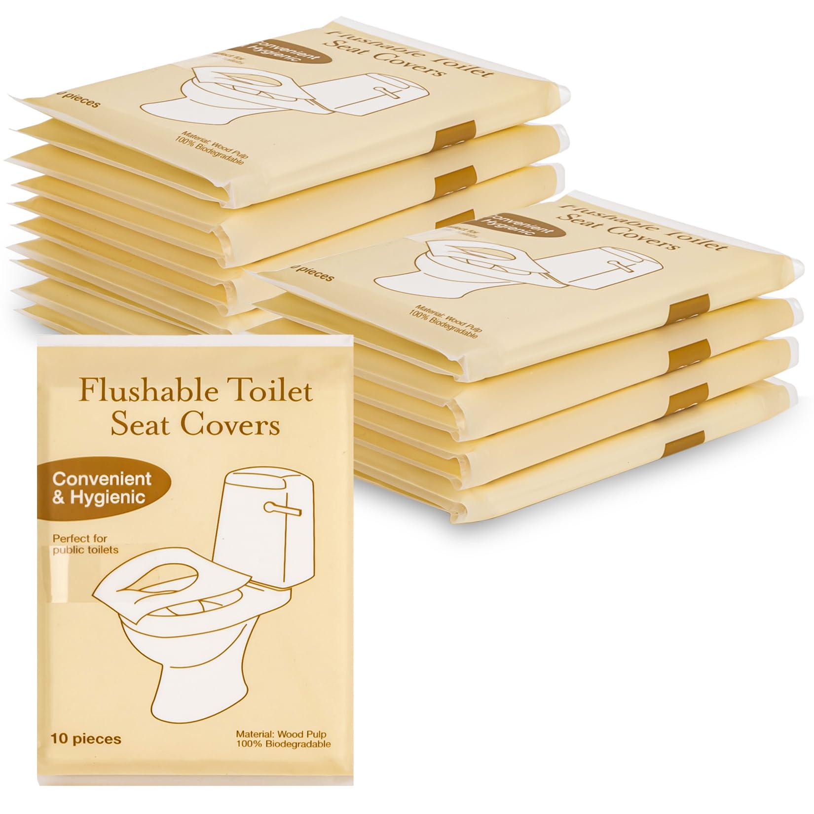 RAINFLOW travel-pack toilet seat covers in a compact design for on-the-go hygiene.