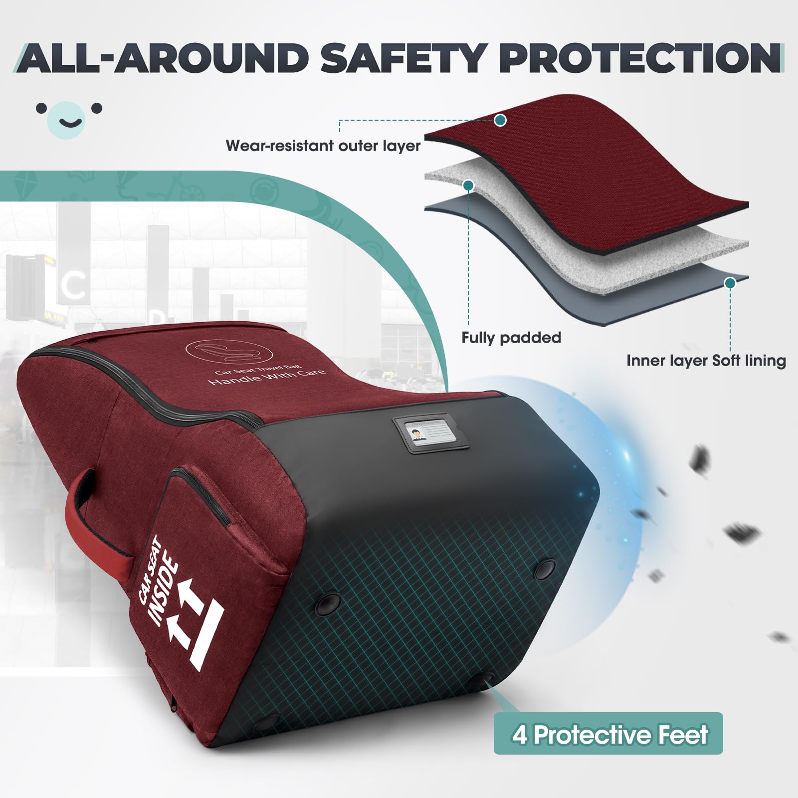 RAINSMORE bag-zipper-design with dual-lock zippers for added security