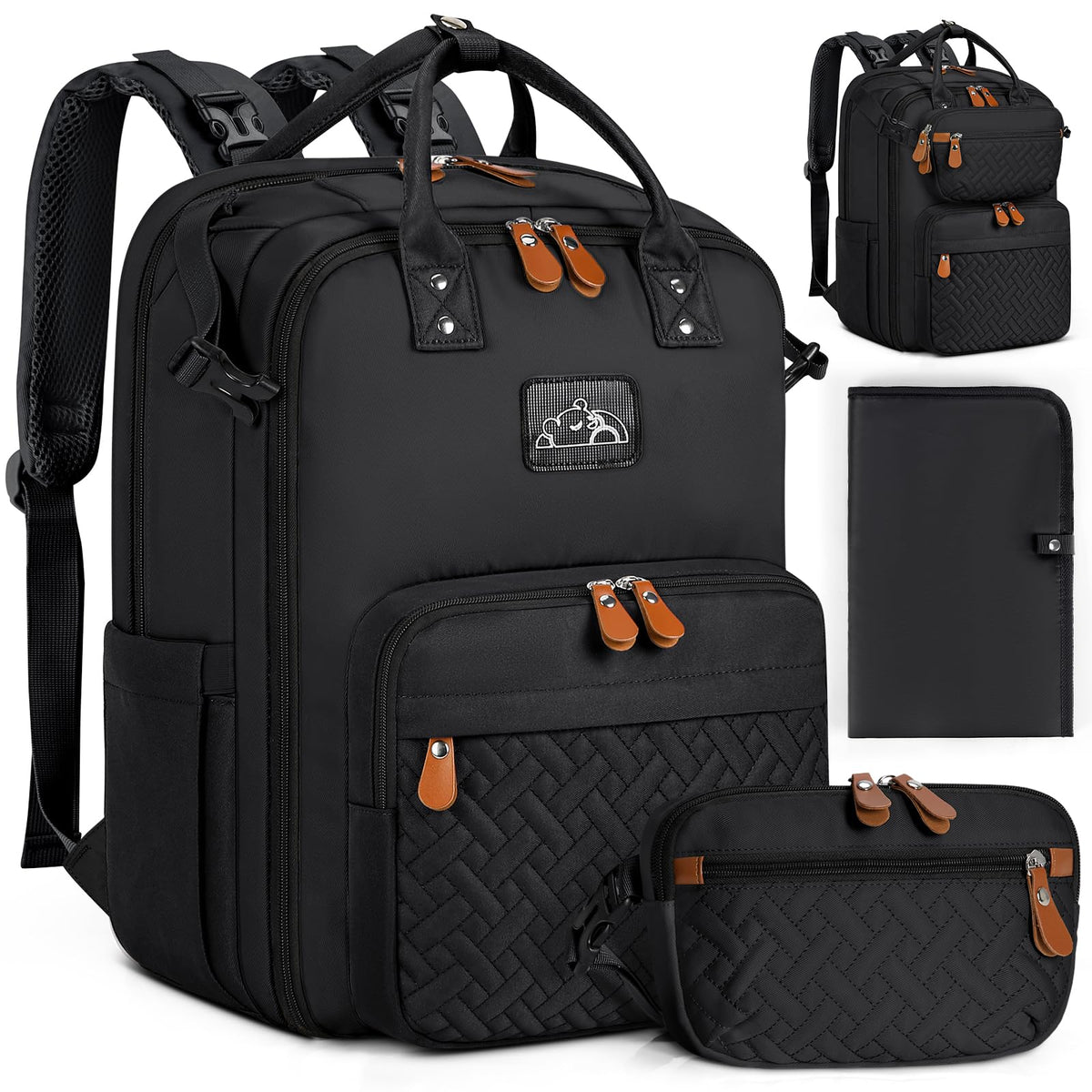 RAINSMORE diaper bag backpack main compartment organized for quick access to essentials