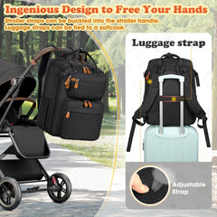 RAINSMORE diaper bag changing pad 72x46 cm demonstrates easy-clean on-the-go changes
