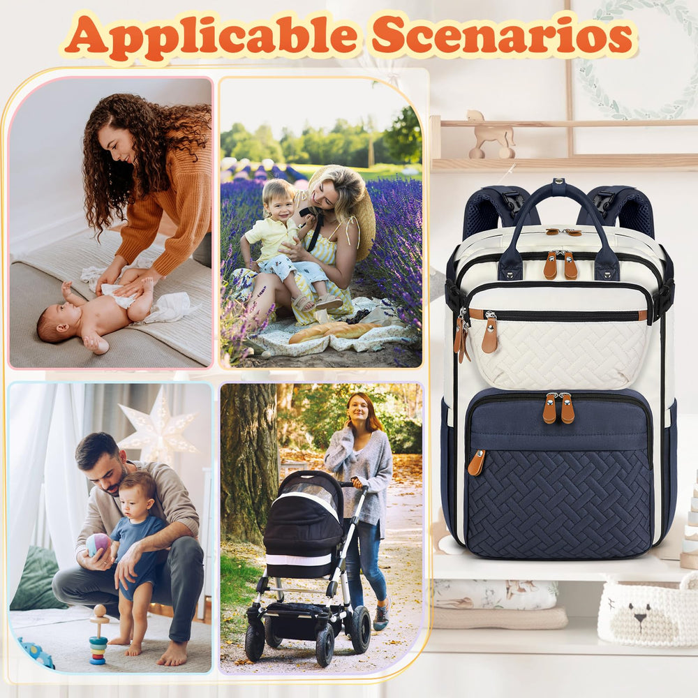 RAINSMORE diaper bag-detachable-crossbody-bag offers versatile carry options for errands.