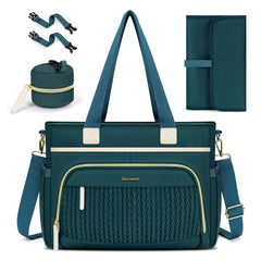 RAINSMORE diaper bag tote spacious main compartment for quick access to essentials.