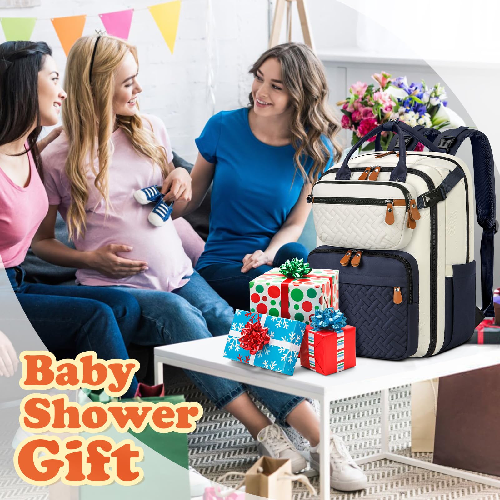 RAINSMORE diaper bag waterproof-changing-pad keeps diaper changes clean and convenient.