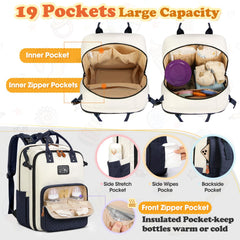 RAINSMORE diaper bag waterproof-fabric protects gear during rain showers and spills.