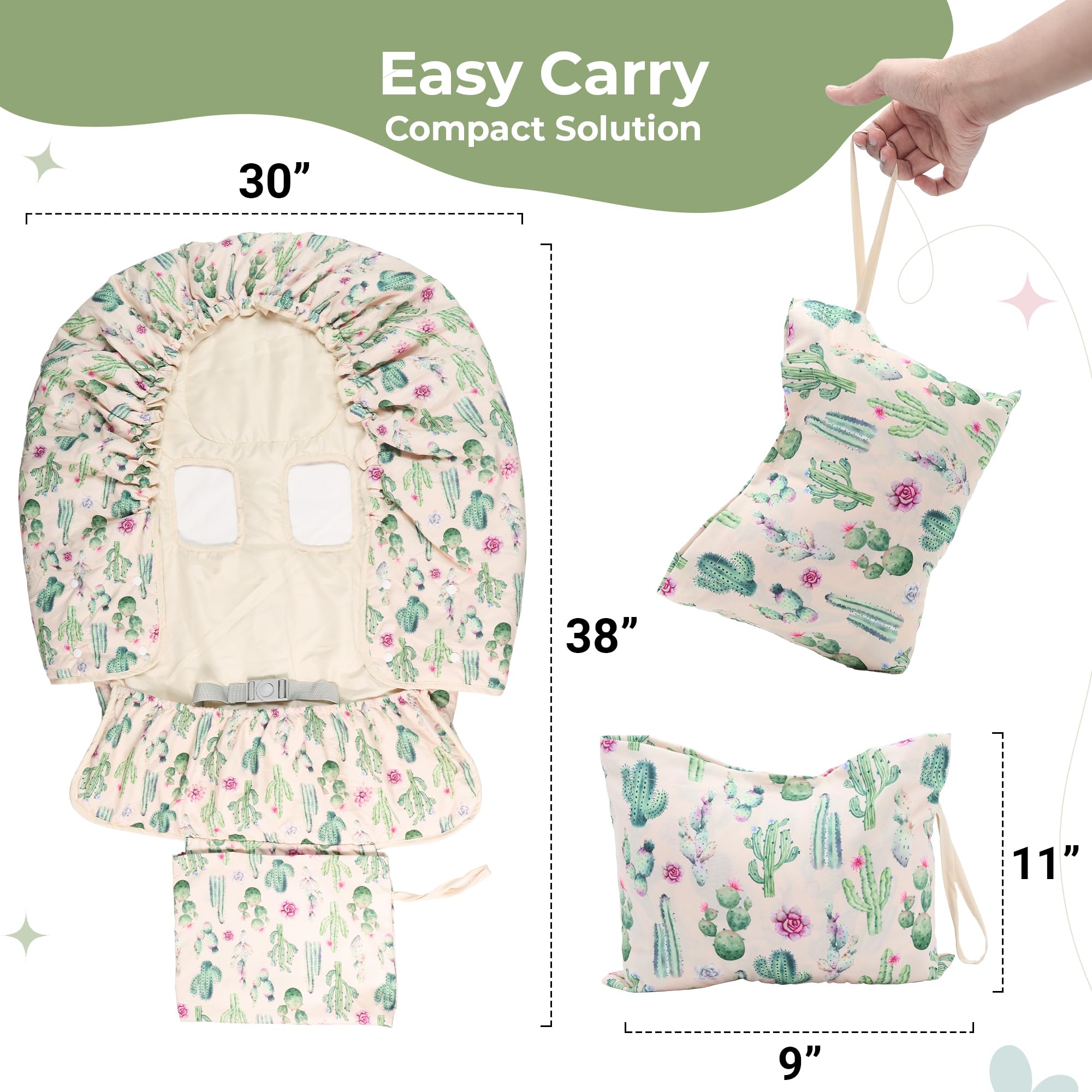 Raising Willow cart cover shown with toy loops for baby engagement