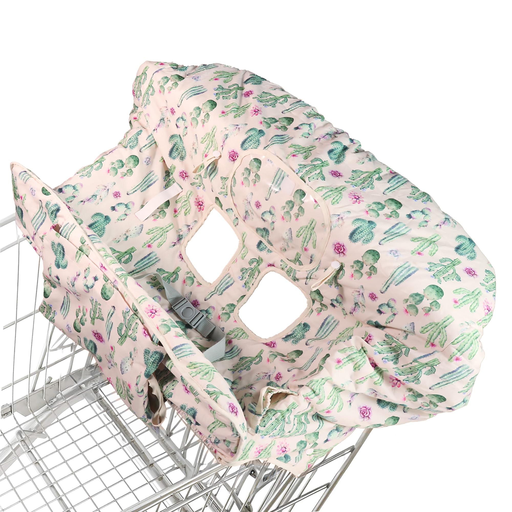 Raising Willow shopping cart cover with cactus design for comfortable on the go use