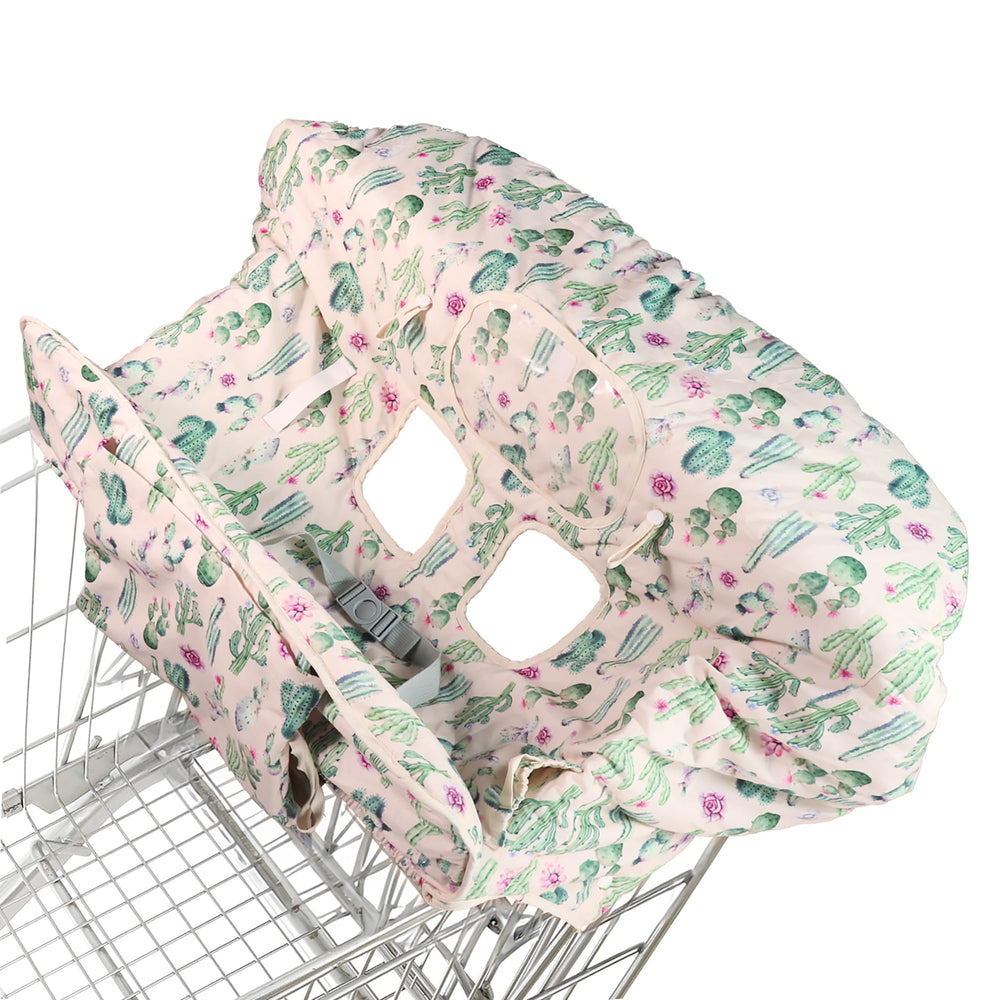 Raising Willow shopping cart cover with cactus design for comfortable on the go use