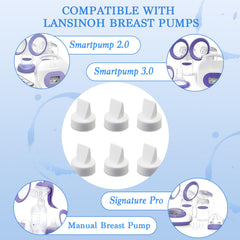 RAKDSYMC lansinoh-compatible valves close-up highlighting precise fit for consistent suction.