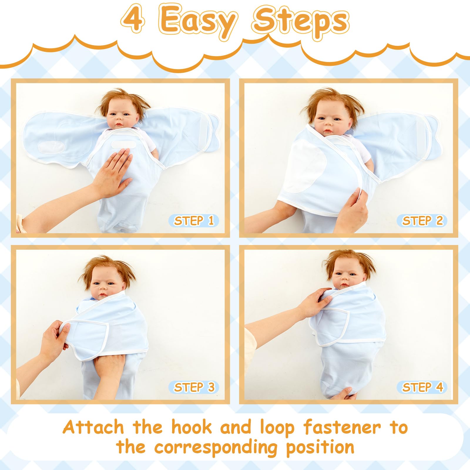 Ramede adjustable fit swaddle 73x50cm for growing babies