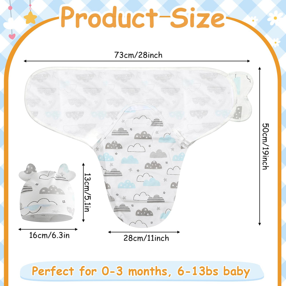 Ramede baby hats heart blue pack, cozy newborn warmth and quick outfit changes