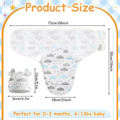 Ramede baby hats heart blue pack, cozy newborn warmth and quick outfit changes