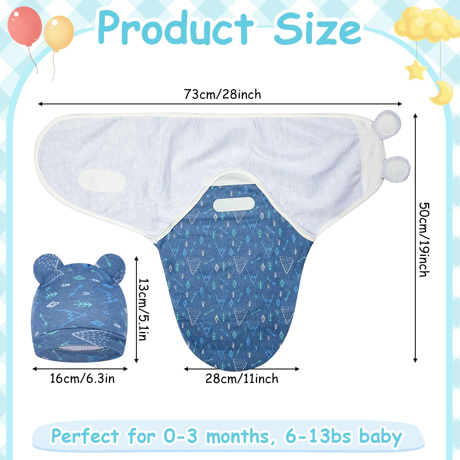 Ramede baby hats made of cotton, soft edges for gentle all-day wear.