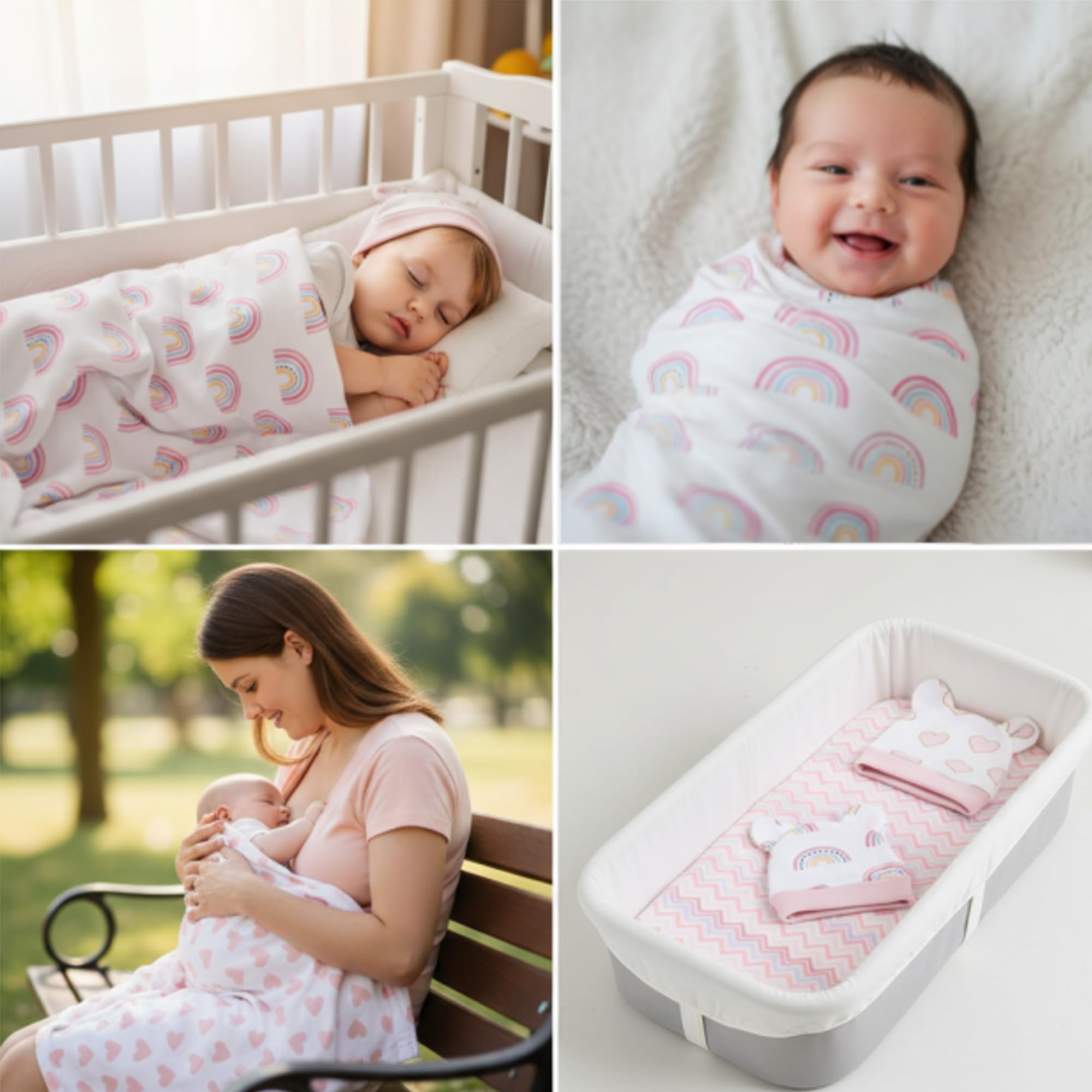 Ramede baby sleep scene implies a calm nursery setup.