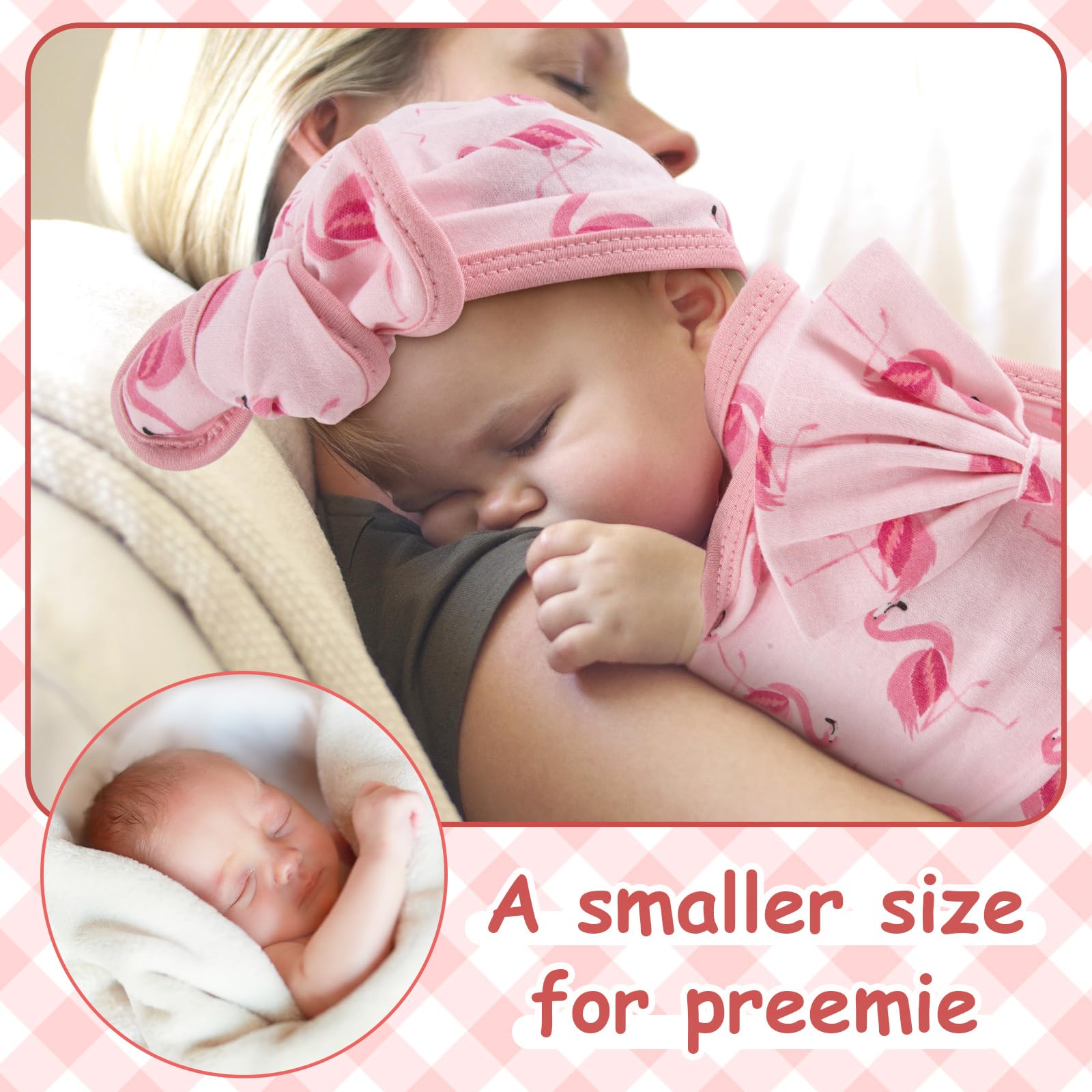 Ramede pink gift set with six swaddles and hats