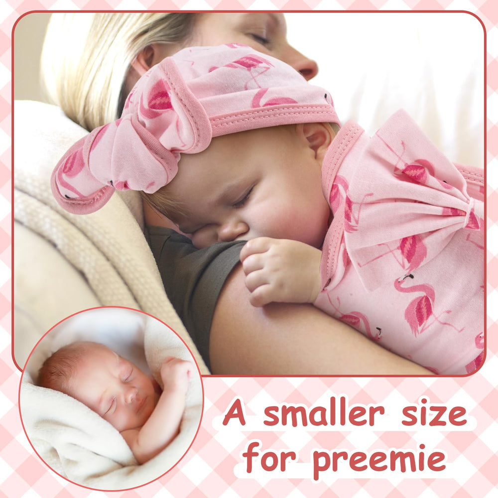 Ramede pink gift set with six swaddles and hats