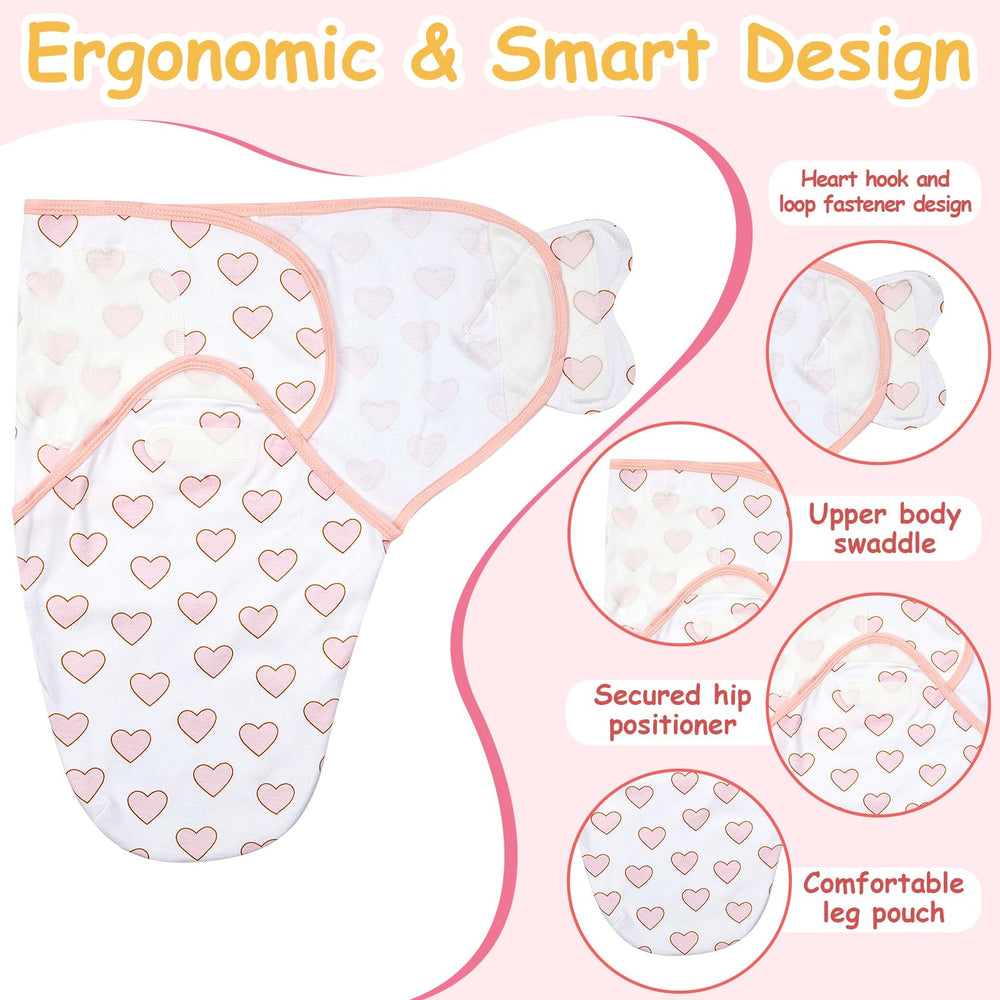 Ramede Love Pink swaddle blanket cotton texture close-up highlighting breathable fabric.