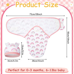 Ramede Love Pink swaddle hats flatlay for coordinated newborn layering.