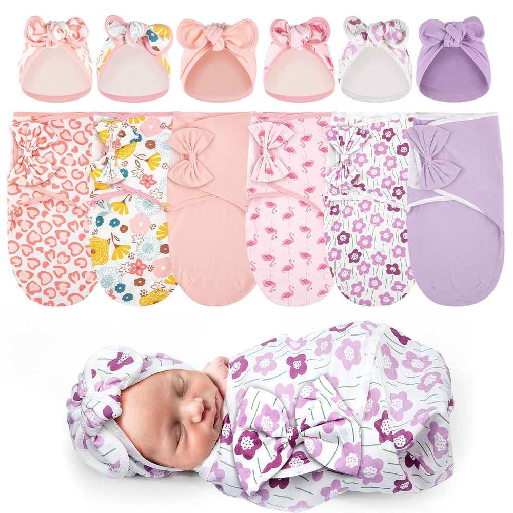 Ramede preemie swaddle pink six-pack for snug newborn sleep routines