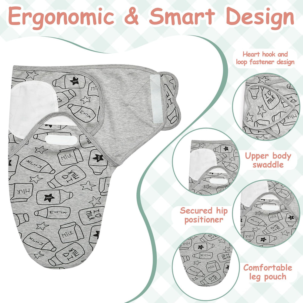 Ramede swaddle blanket closeup cotton breathable fabric showcases skin-friendly comfort.