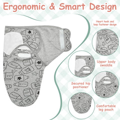 Ramede swaddle blanket closeup cotton breathable fabric showcases skin-friendly comfort.
