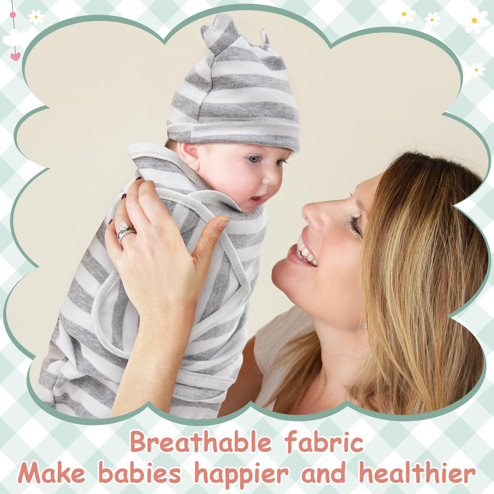 Ramede swaddle relaxing environment closeup depicts snug secure feel.