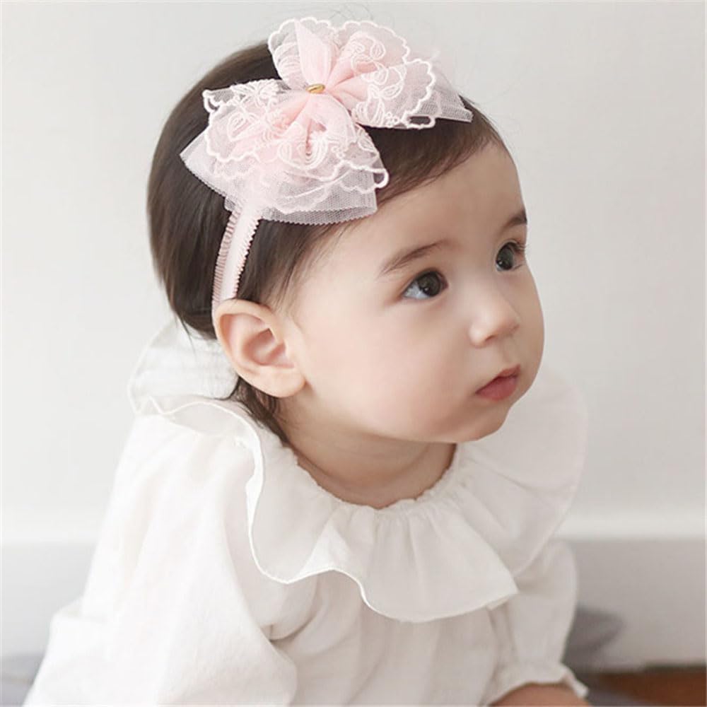 Rannyrena baby headband with knotted bow, cute daily wear.