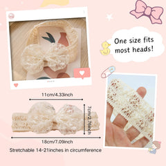 Rannyrena baby headband soft stretchy elastic closeup for everyday comfort.