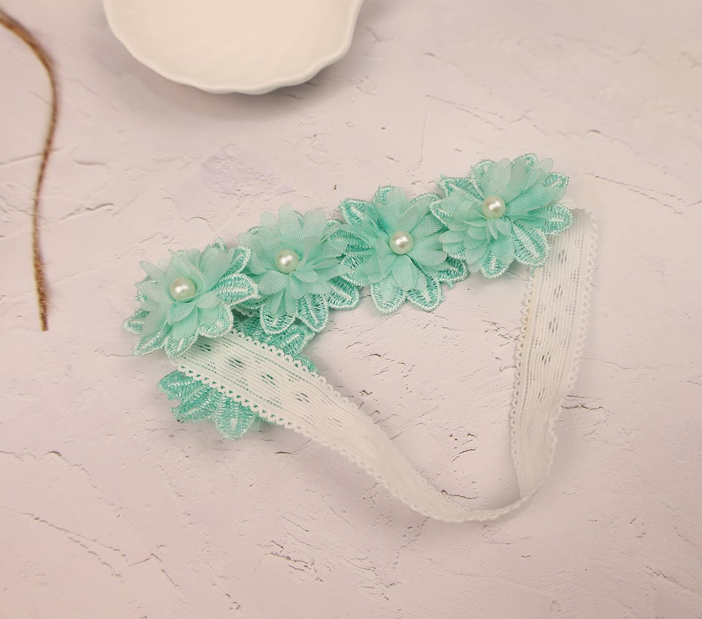 Rannyrena cyan baby photography prop headband for adorable photo moments.