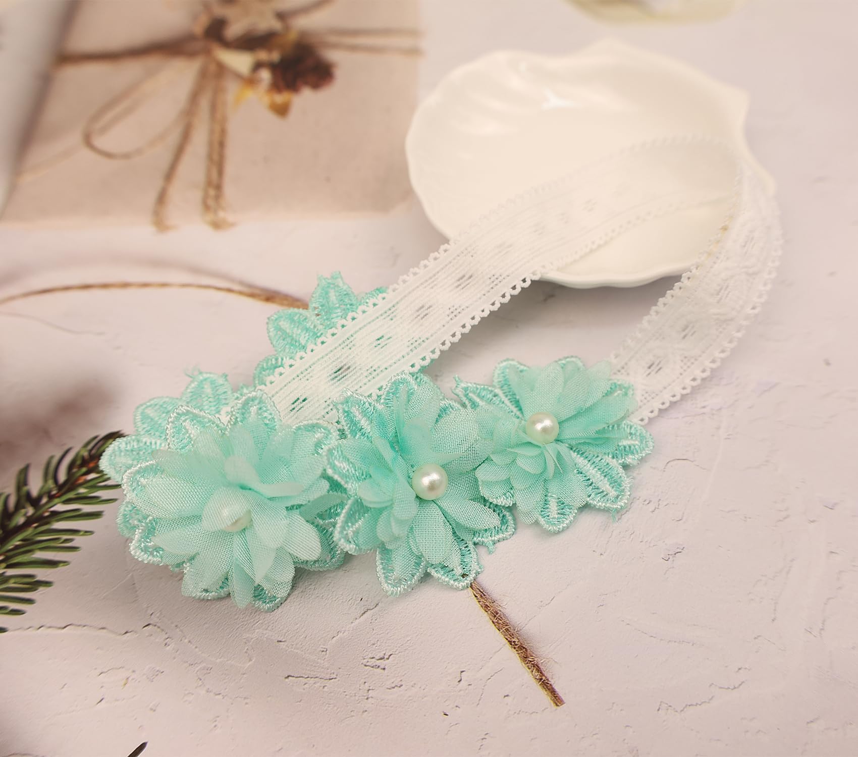 Rannyrena cyan daily-wear headband blending comfort and charm.