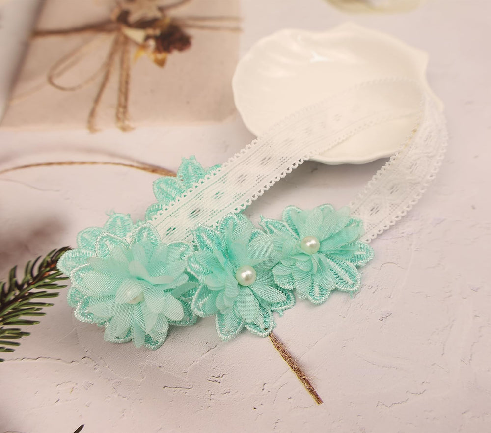 Rannyrena cyan daily-wear headband blending comfort and charm.