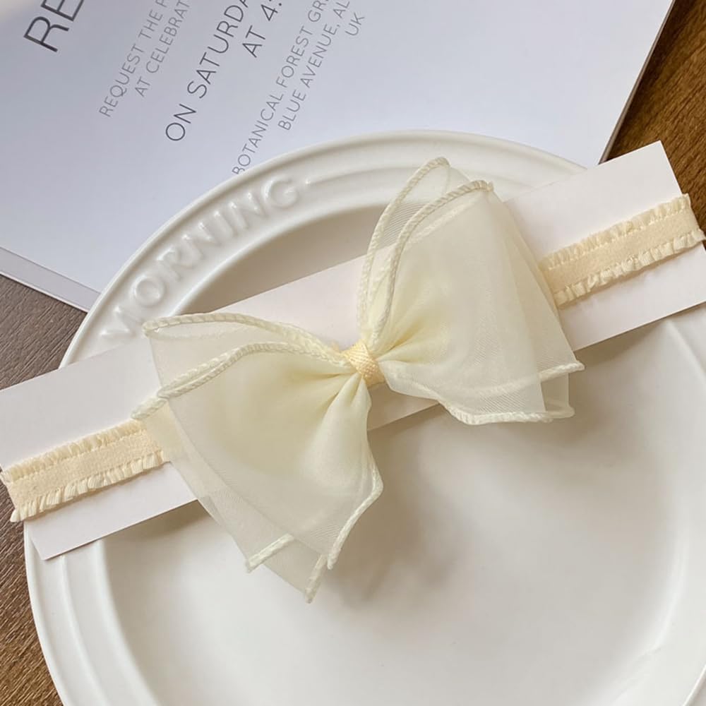 Rannyrena soft chiffon headband for baby with gentle fabric