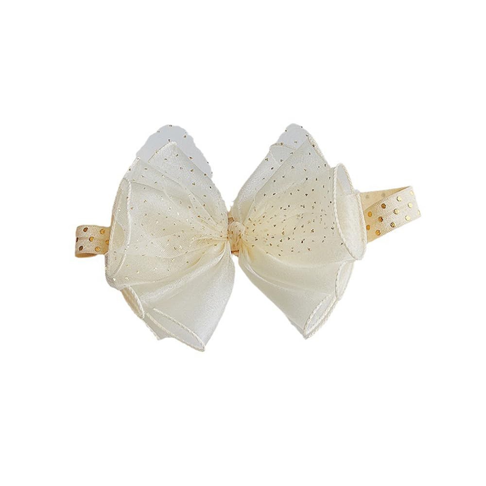 Rannyrena soft chiffon headband on newborn, lightweight and comfortable.