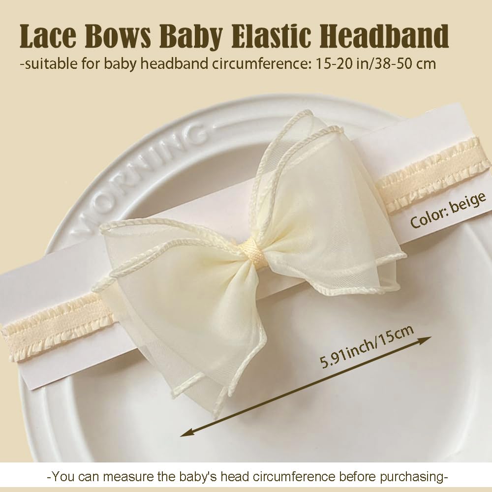 Rannyrena stretchy headband fits 2-24 months securely
