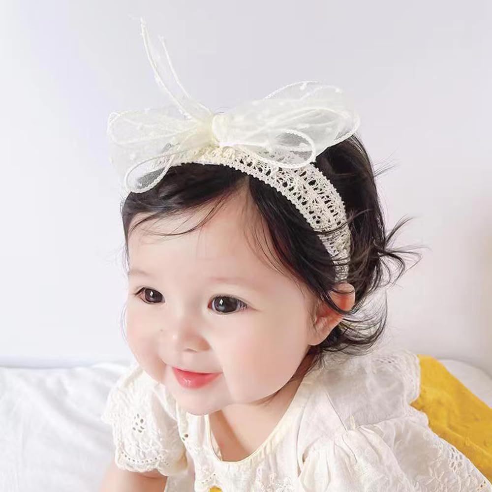 Rannyrena ivory headband suited for weddings and parties