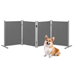 RANTILA four-panel dog fence grey foldable assembly demonstration