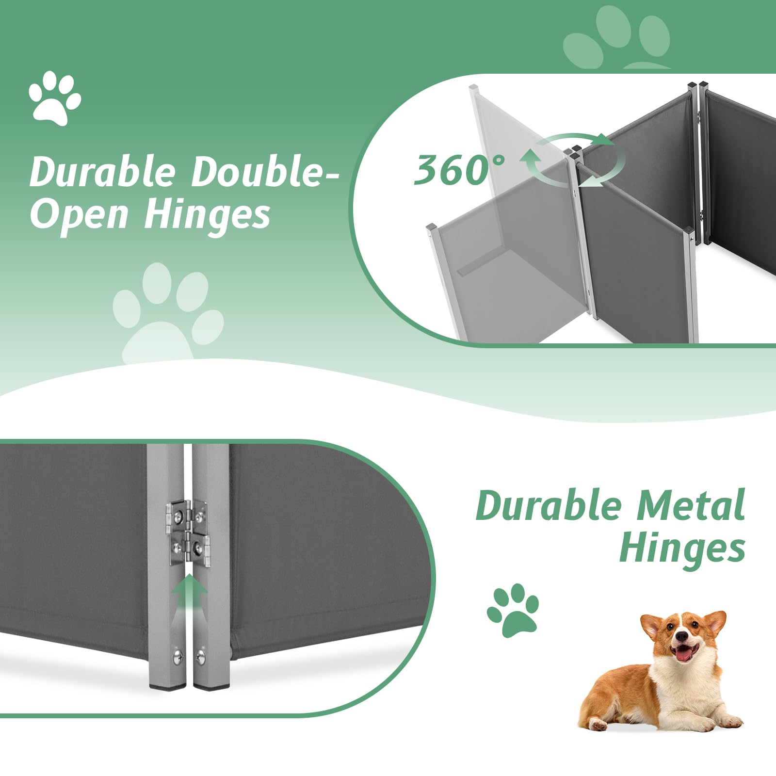 RANTILA four-panel fence used in stairs scenario for small dog
