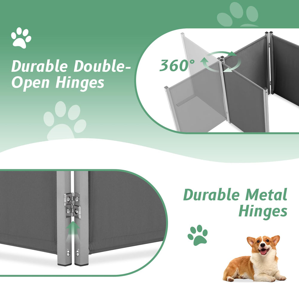 RANTILA four-panel fence used in stairs scenario for small dog